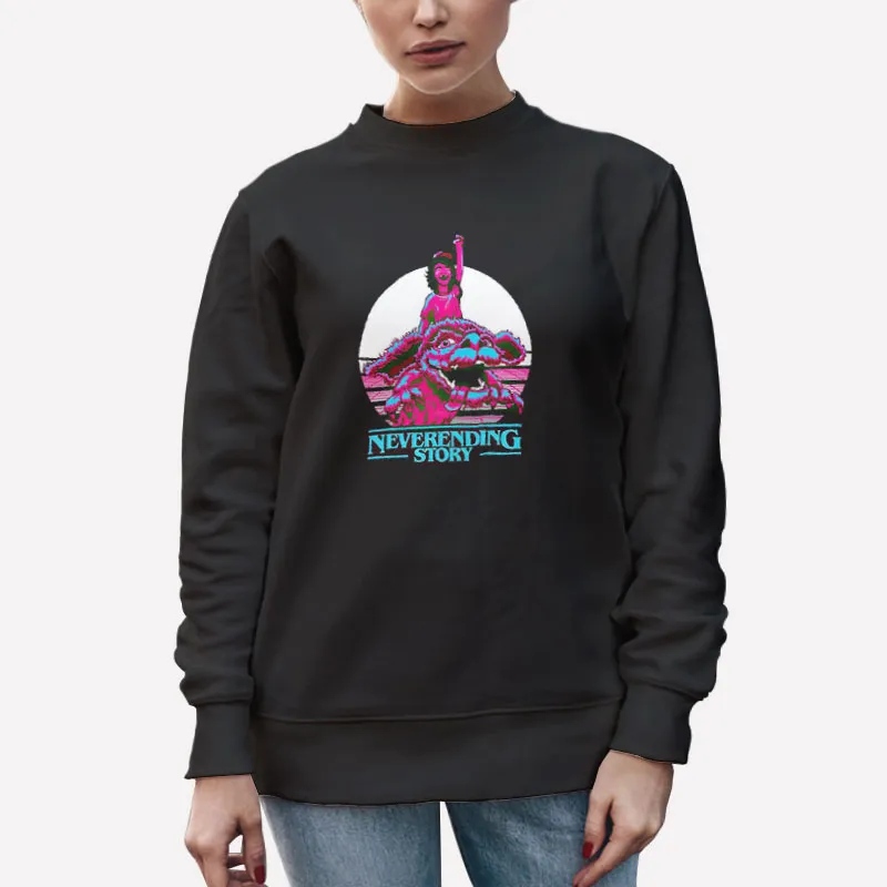 Unisex Sweatshirt Black Retro Stranger Things Neverending Story T Shirt