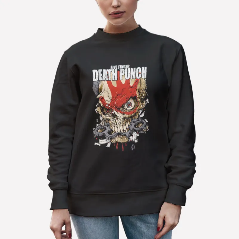 Unisex Sweatshirt Black Skull Five Finger Death Punch Shirts