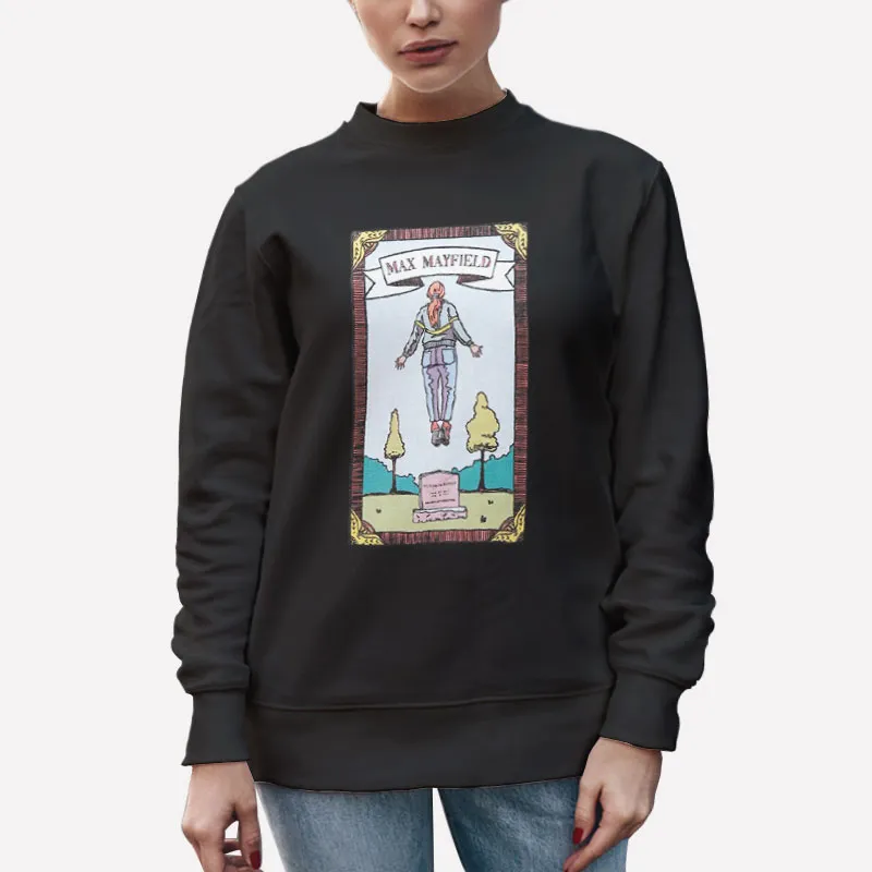Unisex Sweatshirt Black Stranger Things Tarot Card Max Mayfield Shirt