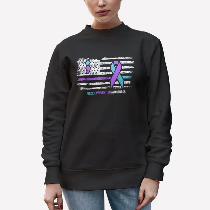 Unisex Sweatshirt Black Suicide Awareness Suicide Prevention Shirt