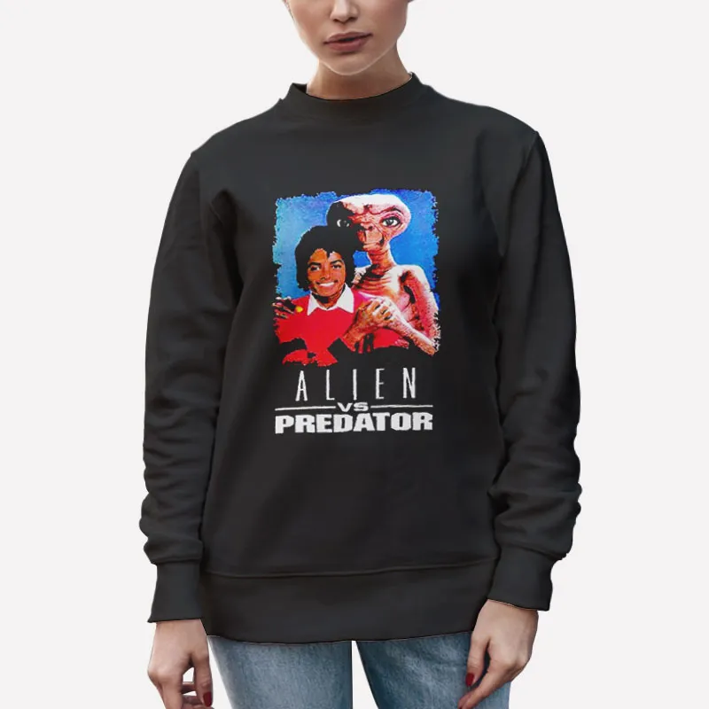 Unisex Sweatshirt Black The Alien Vs Predator Michael Jackson Shirt