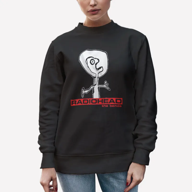 Unisex Sweatshirt Black The Bends Radiohead Scribble T Shirt
