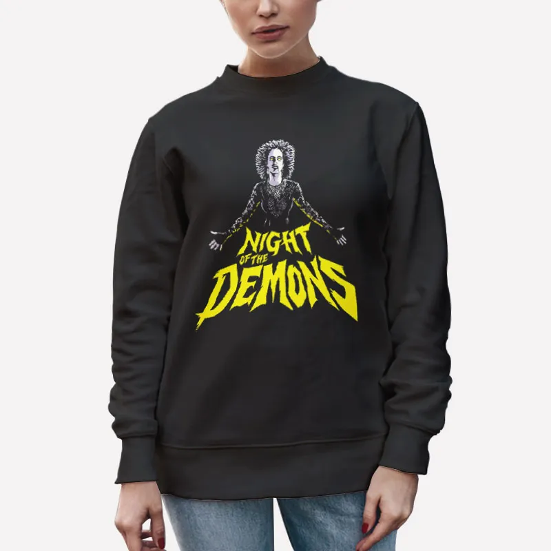 Unisex Sweatshirt Black The Horrors Of Halloween Angela Night Of The Demons Shirt