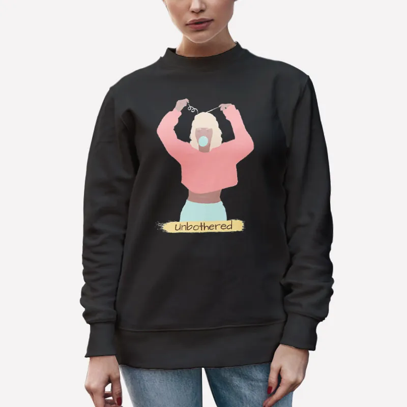 Unisex Sweatshirt Black Unbothered Meme Funny Shirt