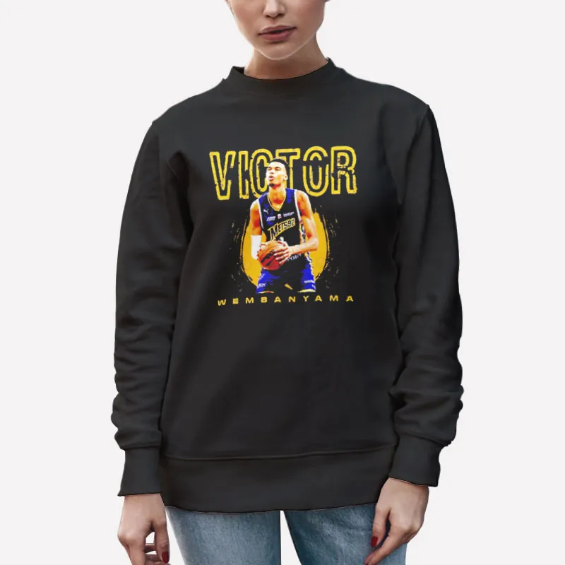 Unisex Sweatshirt Black Victor Wembayana Basketball Met92 Shirt
