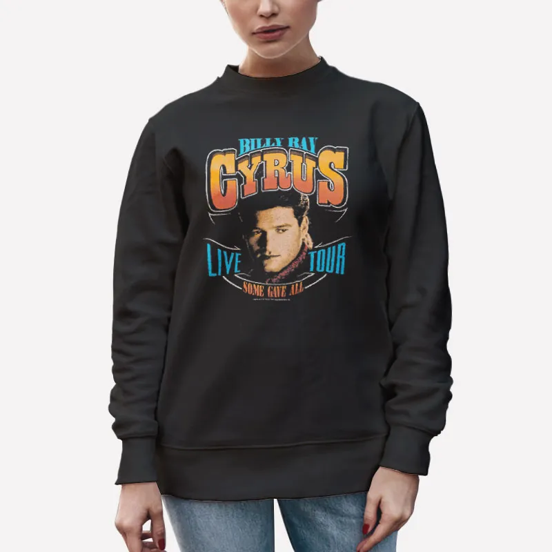 Unisex Sweatshirt Black Vintage Billy Ray Cyrus Tour 90s Country Shirt