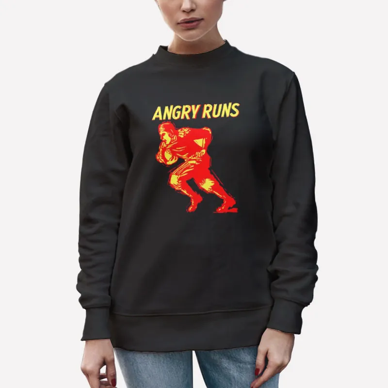 Unisex Sweatshirt Black Vintage Football Angry Runs T Shirt