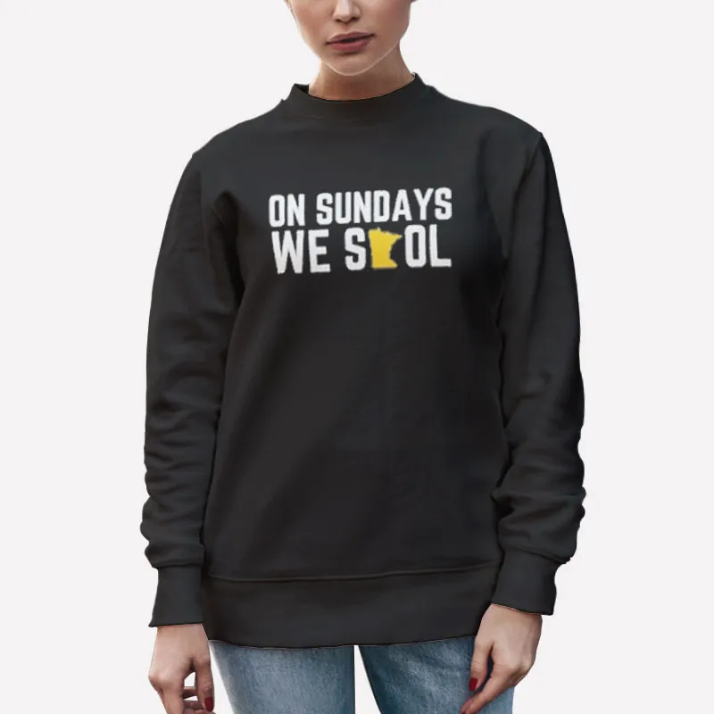 Unisex Sweatshirt Black Von Sundays We Skol Minnesota Football Shirt