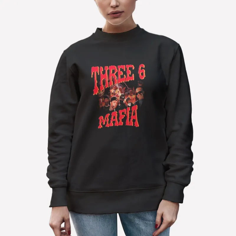 Unisex Sweatshirt Black Yo Rep Merch Three Six Mafia Shirt
