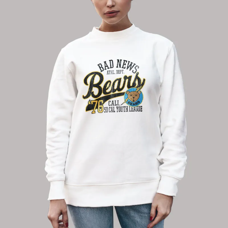 Unisex Sweatshirt White Cali So Cal Youth League Bad News Bears T Shirt
