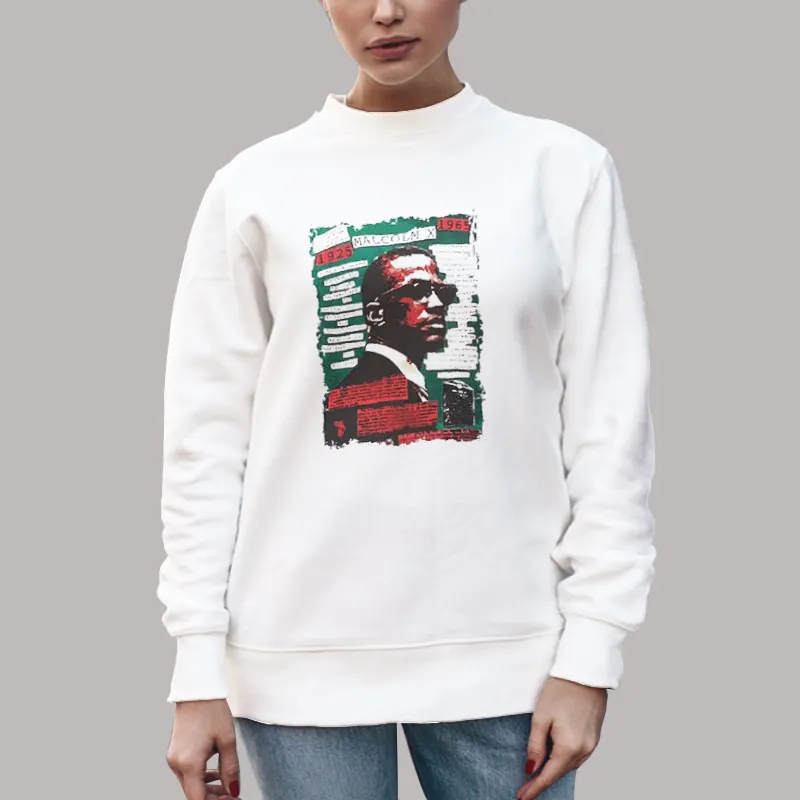 Unisex Sweatshirt White Rue's Malcolm X Shirt Euphoria Season 2 Shirt