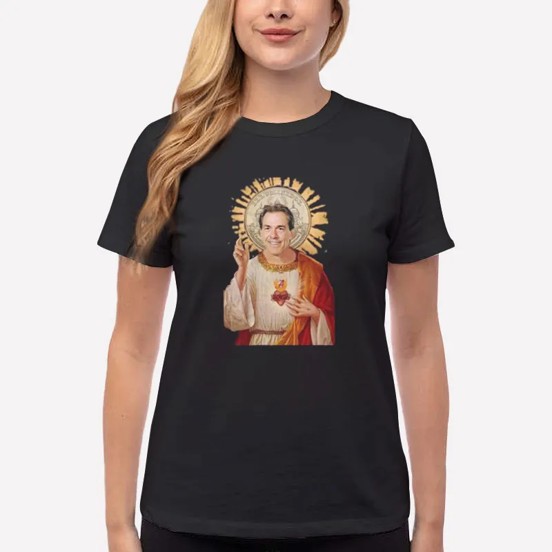 Women T Shirt Black 90s Vintage Saint Nick Saban Shirt