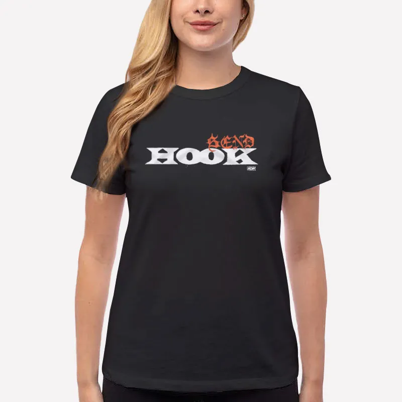 Women T Shirt Black 90s Vintage Send Hook Shirt