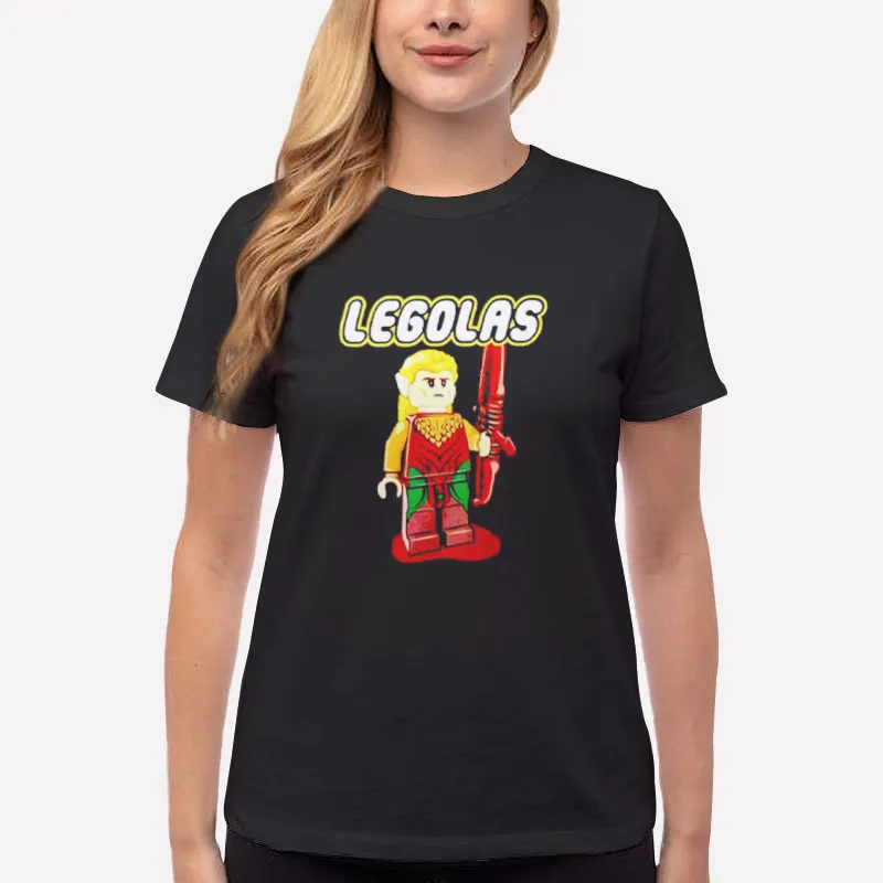 Women T Shirt Black Funny Lotr Elf Archer Legolas Lego Shirt