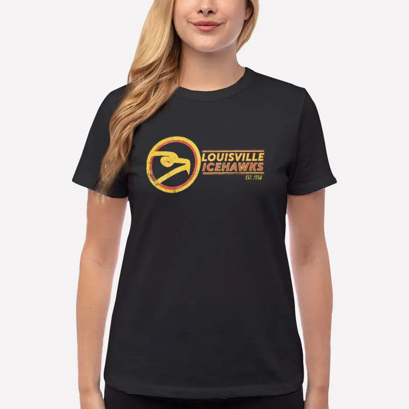 Women T Shirt Black Louisville Icehawks Louisville T Shirts