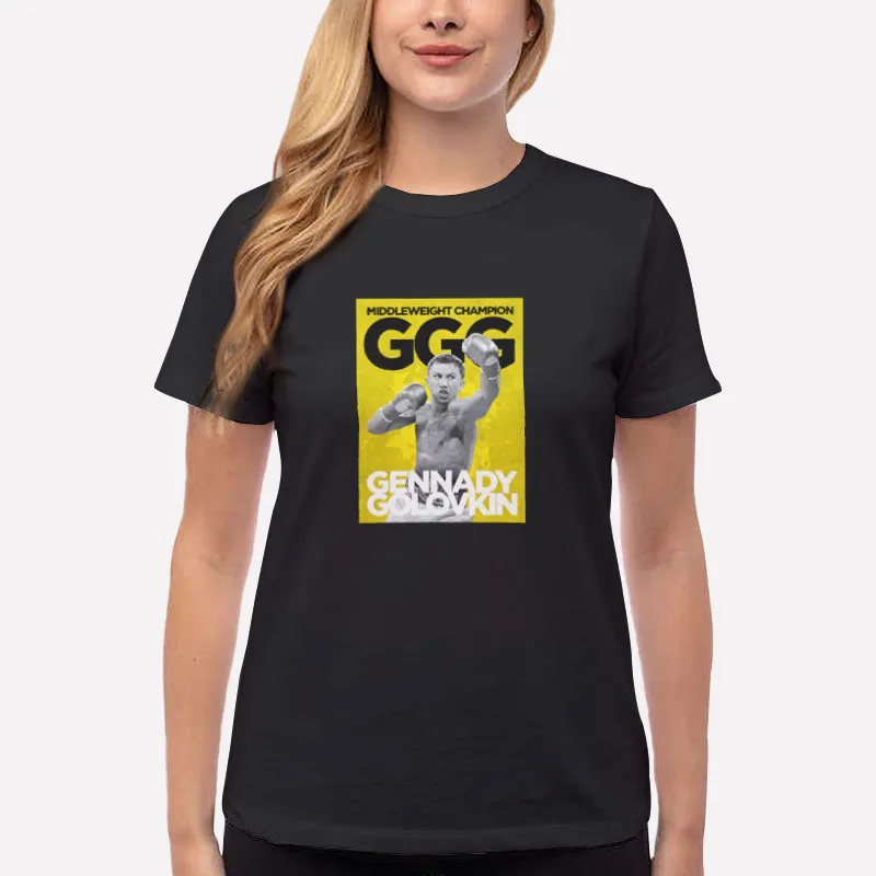 Women T Shirt Black Middleweight Champion Gennady Golovkin Ggg T Shirt