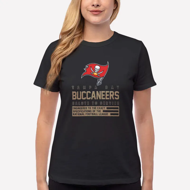 Women T Shirt Black Salute To Service Tampa Bay Buccaneers Sweatshirt
