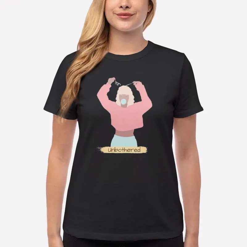 Women T Shirt Black Unbothered Meme Funny Shirt