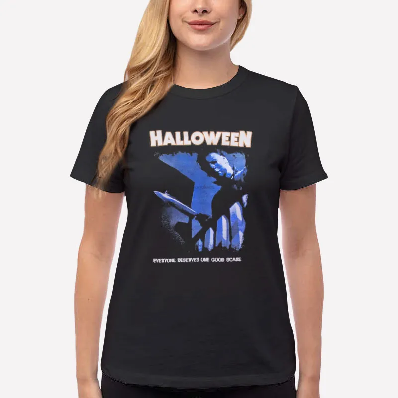 Women T Shirt Black Vintage Halloween Michael Myers Shirt