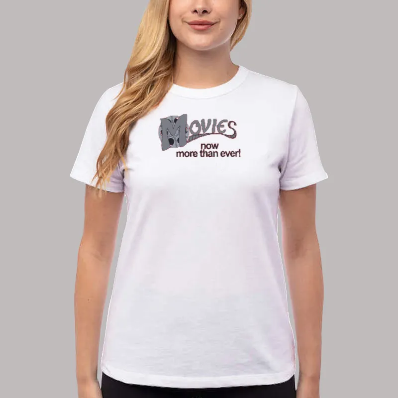 Women T Shirt White 90s Vintage Movies Now More Than Ever Shirt