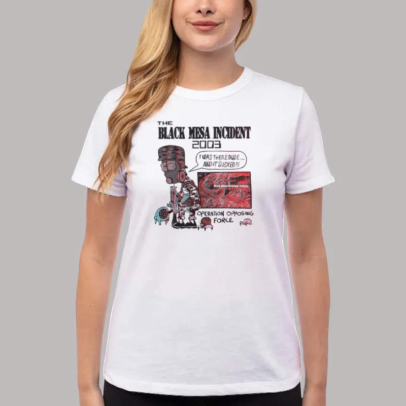 Women T Shirt White Black Mesa Incident Veteran Shirt
