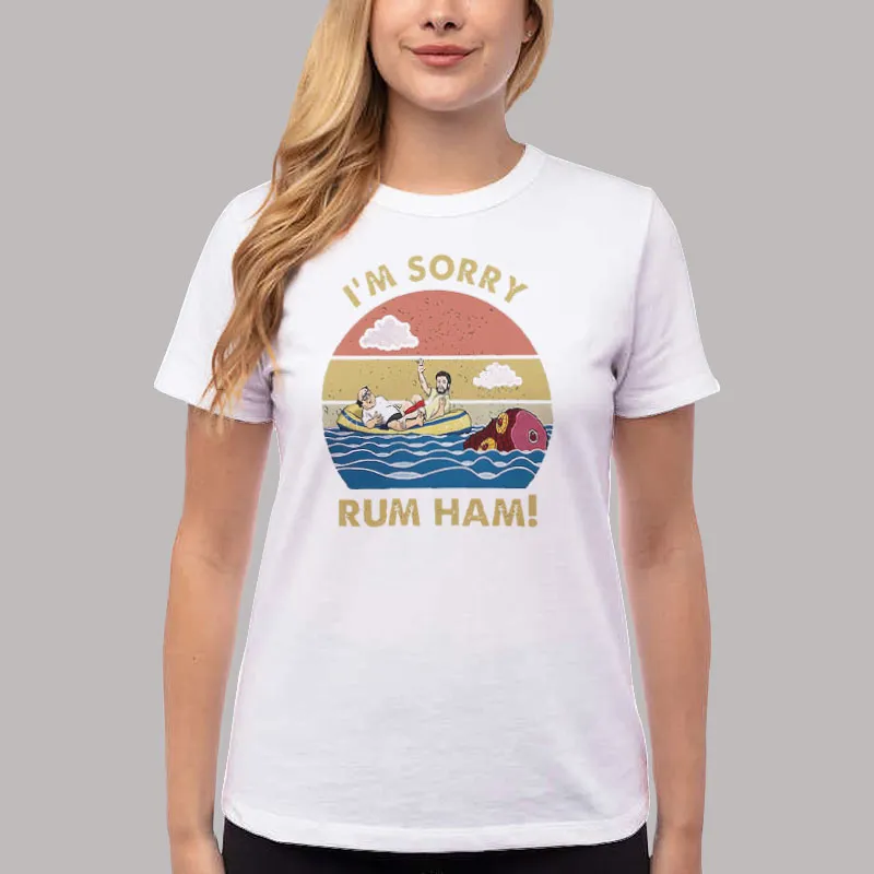 Women T Shirt White Frank Reynolds Rum Ham Recipe It's Always Sunny Rum Ham Shirt