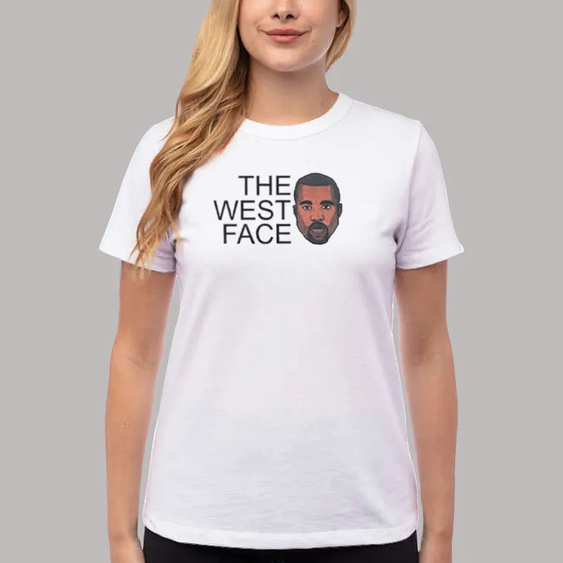 Women T Shirt White Funny Meme Kanye West Face Shirt