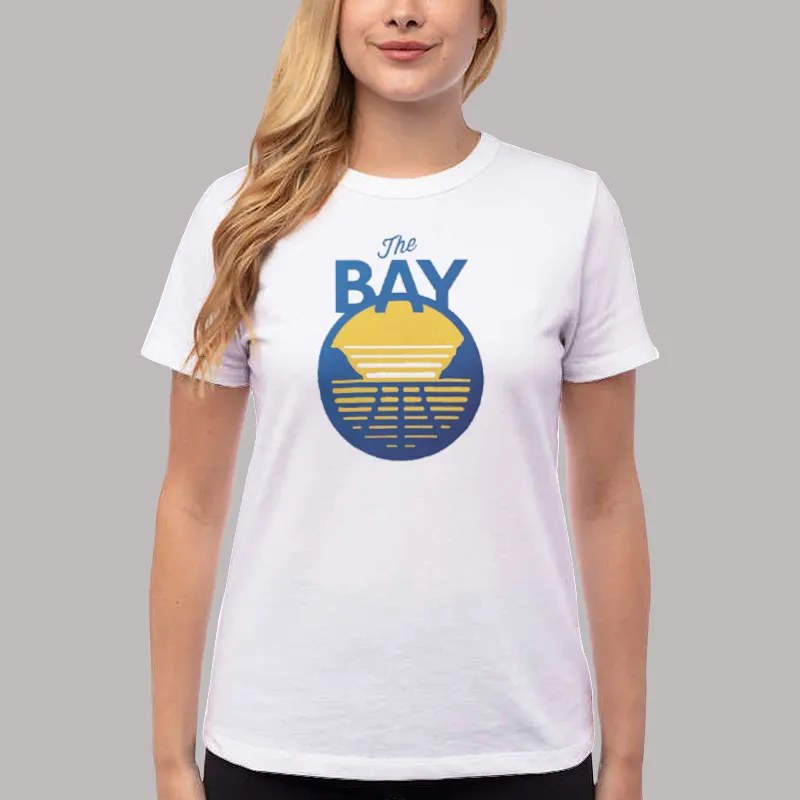 Women T Shirt White Golden State Warriors The Bay Sweatshirt