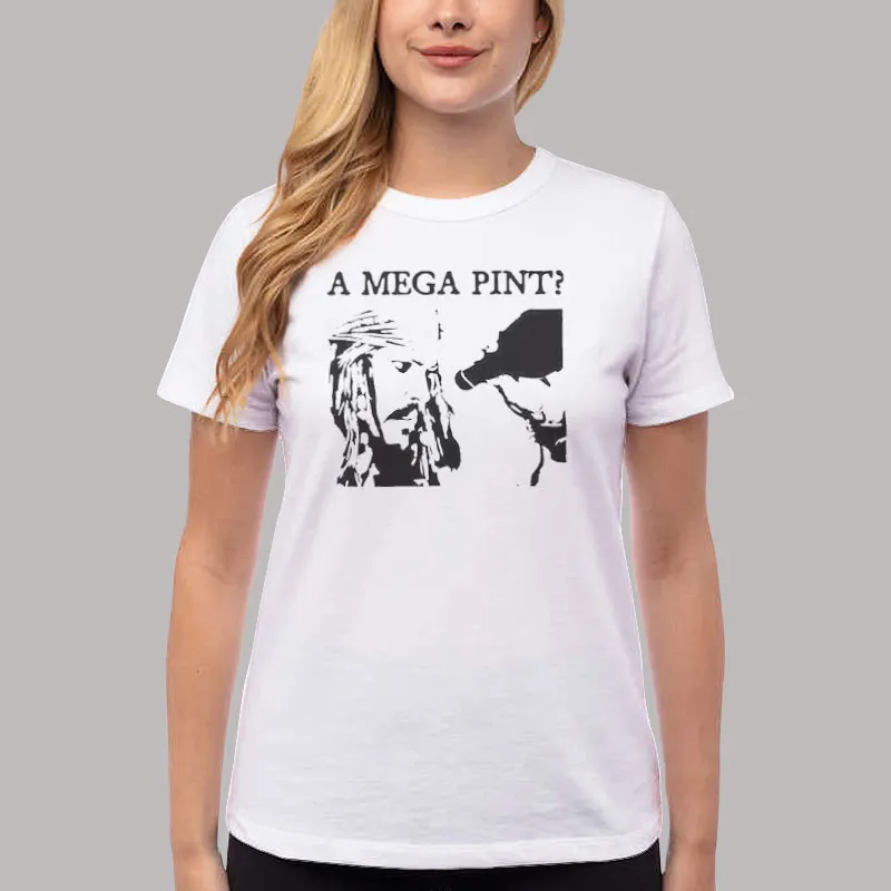 Women T Shirt White Johnny Depp Court Mega Pint Shirt