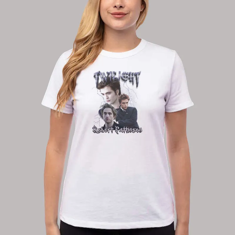 Women T Shirt White Twilight Homage Robert Pattinson T Shirt