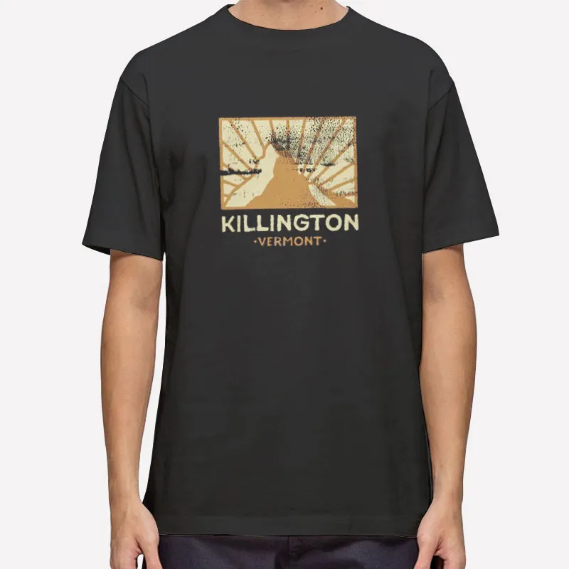 Mens T Shirt Black Vintage Vermont Killington Sweatshirt