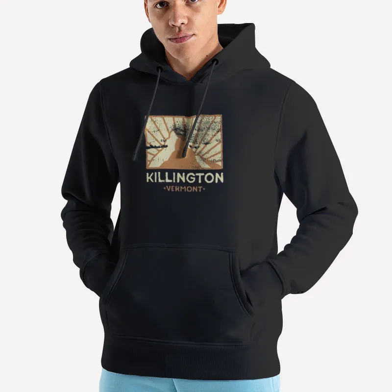 Unisex Hoodie Black Vintage Vermont Killington Sweatshirt