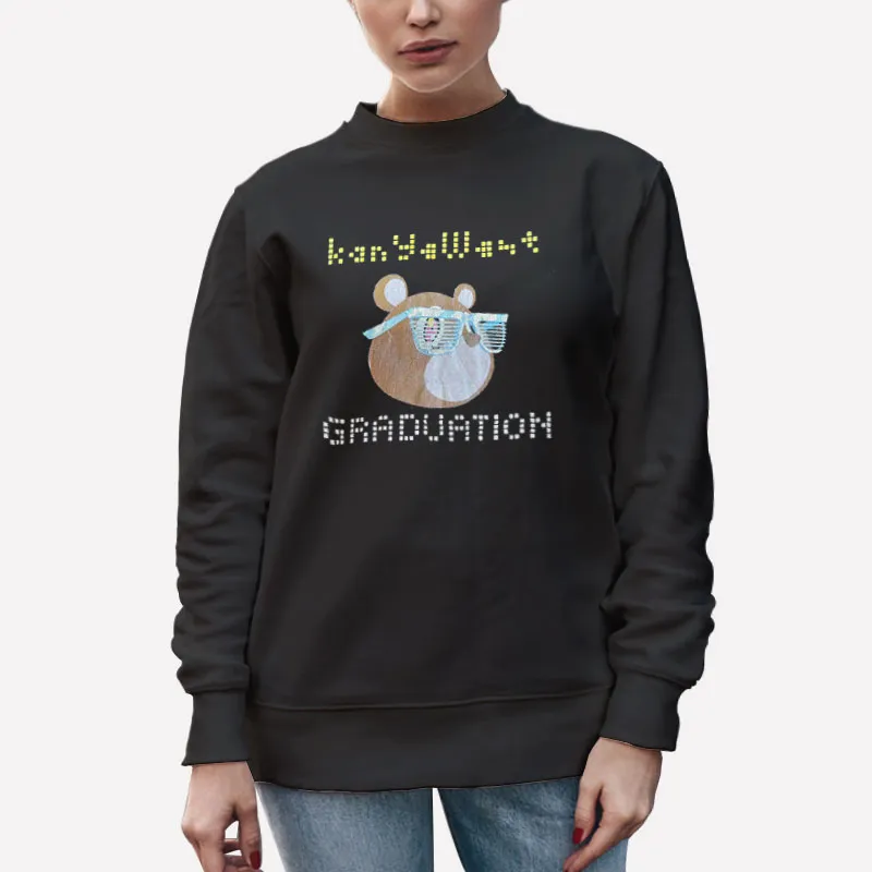 Unisex Sweatshirt Black Vintage Yeezy Kanye Graduation Shirt