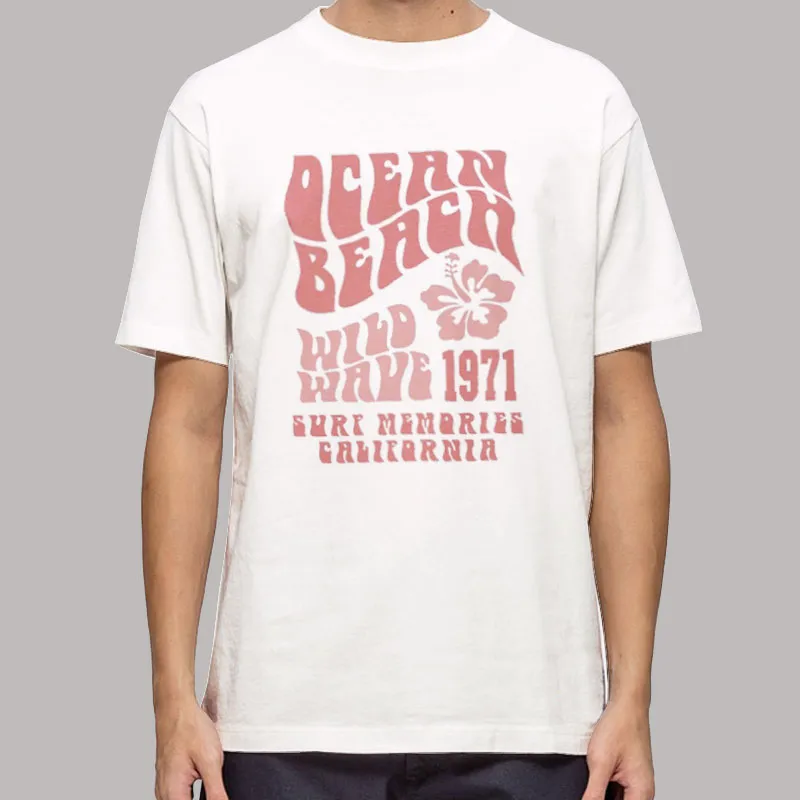 California Ocean Beach Bum Shirt Back Printed