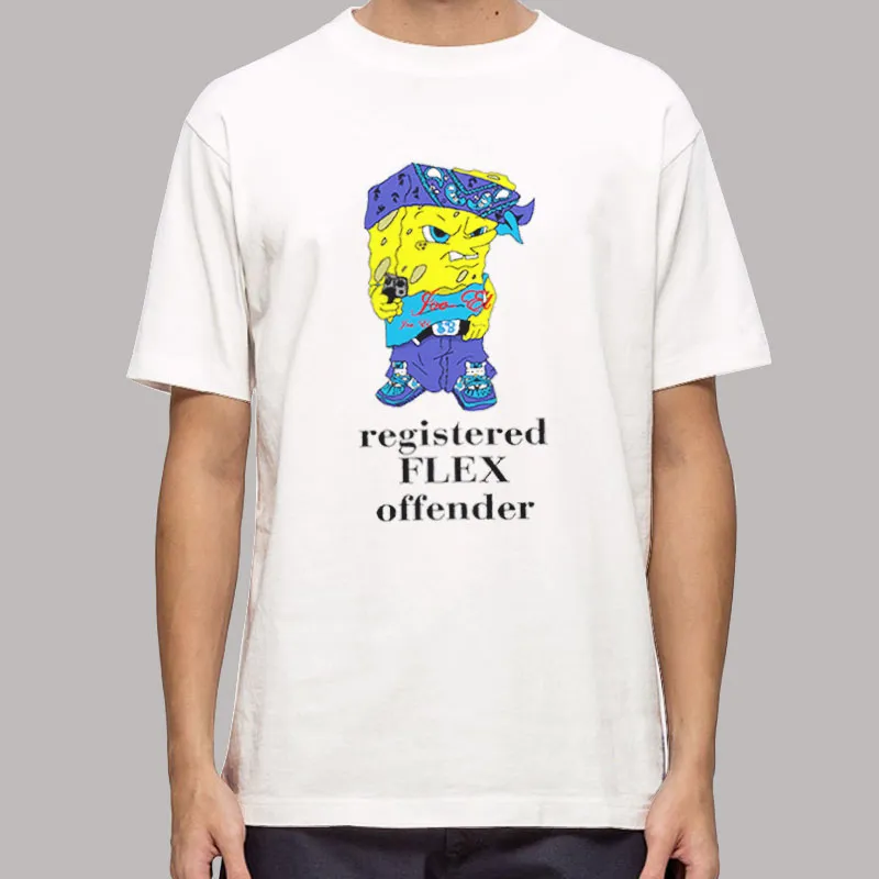 Funny Registered Spongebob Flex Offender Shirt
