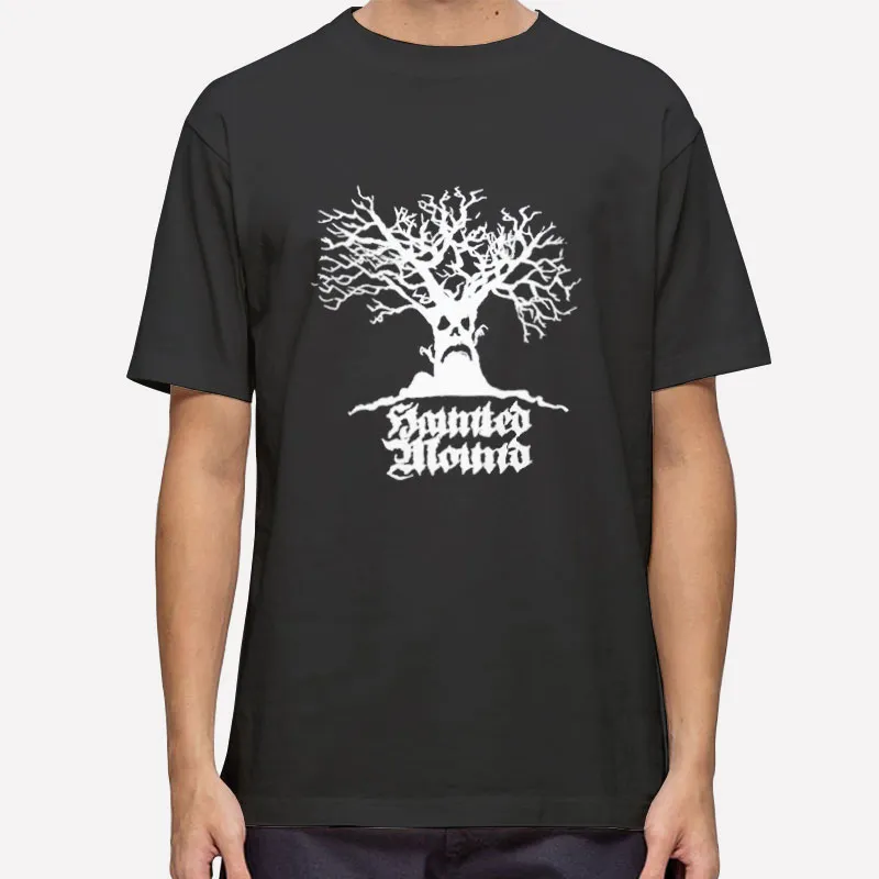 Haunted Mound Logo Creepy Tree Shirt