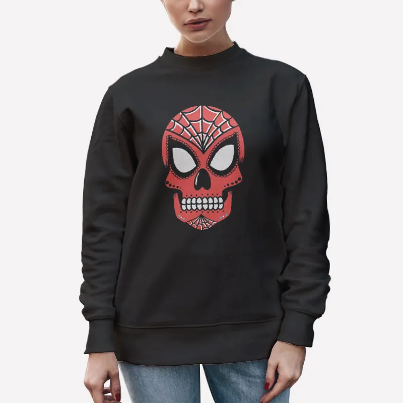 Inspired Spider Face Sugar Skull Sweatshirt