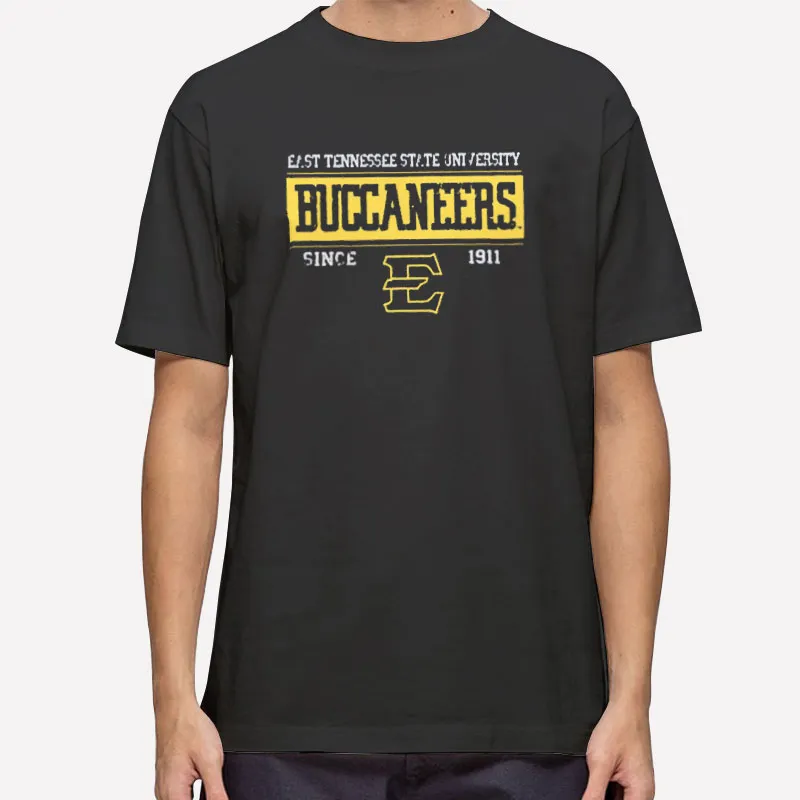 Mens T Shirt Black East Tennessee State University Buccaneers Etsu Sweatshirt