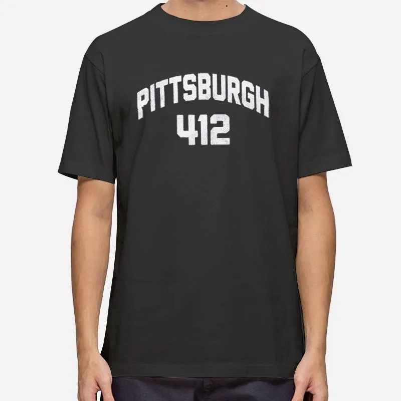 Mens T Shirt Black Unisex Pittsburgh Area Code 412 Sweatshirt