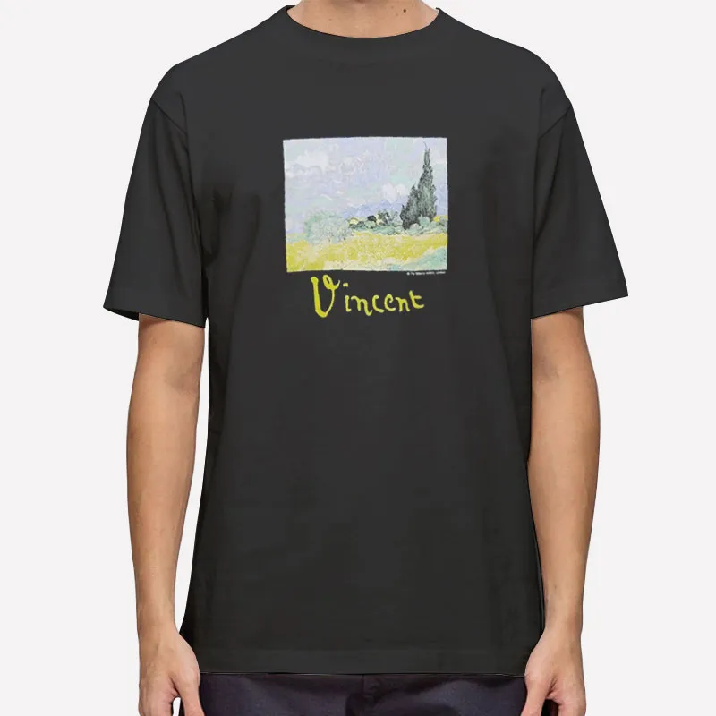 Mens T Shirt Black Vintage Retro Vincent Van Gogh Sweatshirt