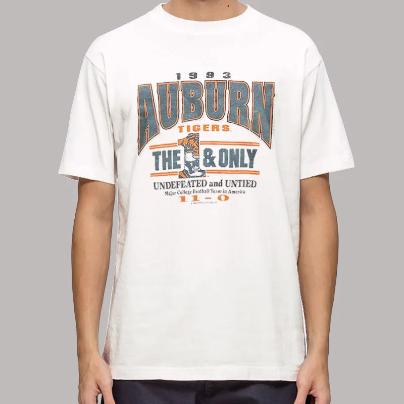 Mens T Shirt White The 1 And Only 1993s Vintage Auburn Sweatshirt