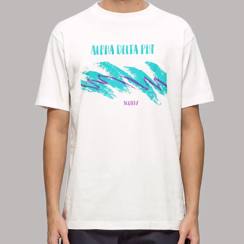 Mens T Shirt White Vintage 90s Alpha Delta Phi Jazz Cup Sweatshirt