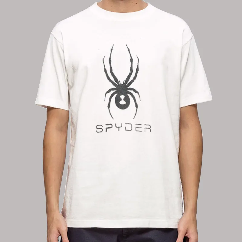 Mens T Shirt White Vintage Inspired Spyder Sweatshirt