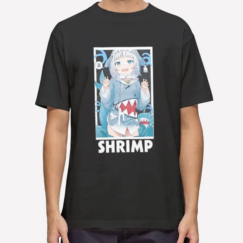 Senzawa Face Gawr Gura Shrimp Shirt