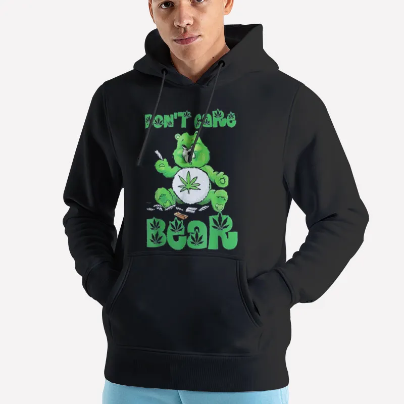 Unisex Hoodie Black 420 Care Bear Smoking Weed Cannabis Marijuana Stoner Shirt