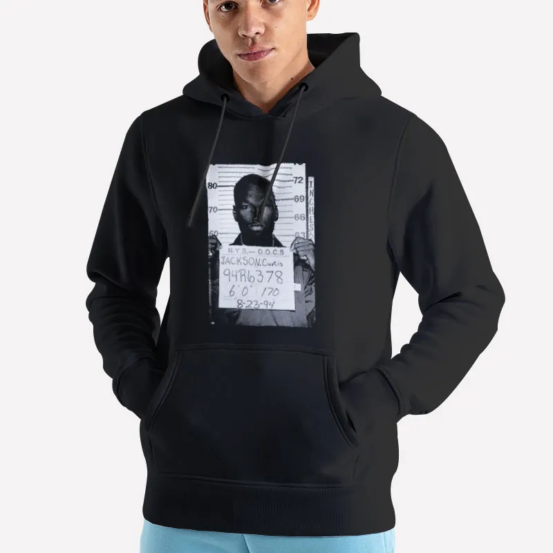 Unisex Hoodie Black 50 Cent Mugshot Rapper Lil Hiphop Wayne Eminem Shirt
