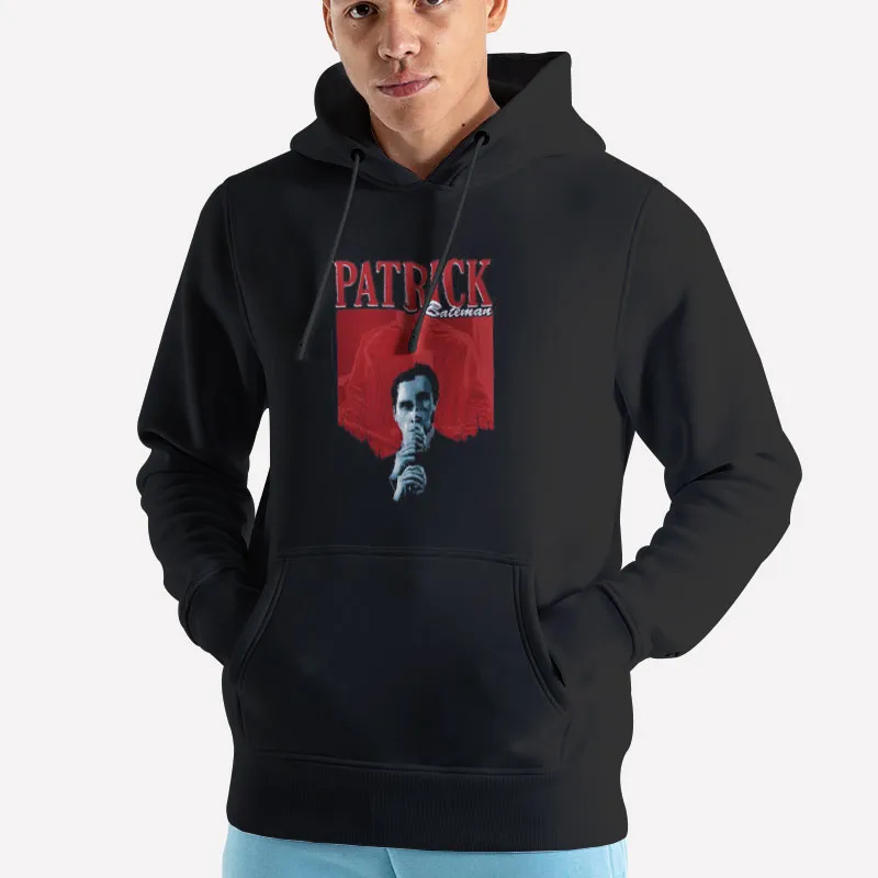 Unisex Hoodie Black American Psycho Halloween Patrick Bateman Shirt