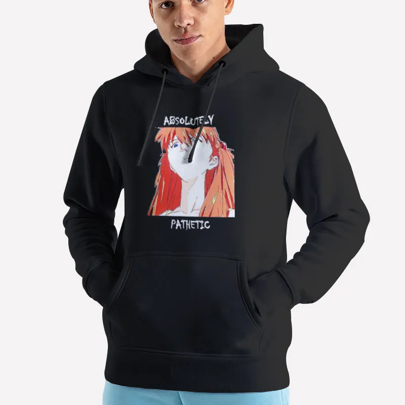 Unisex Hoodie Black Asuka Pathetic Neon Genesis Evangelion Shirt
