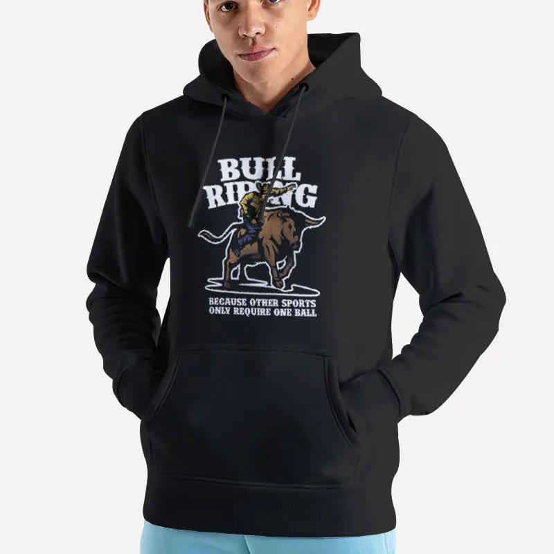 Unisex Hoodie Black Cowboy Rodeo Bull Riding Shirts