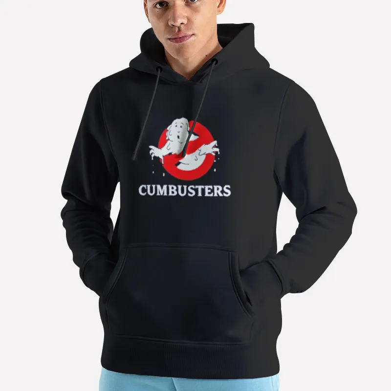 Unisex Hoodie Black Ghostbusters Meme Cumbusters Shirt